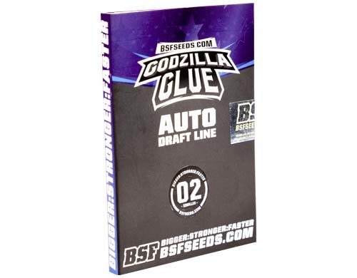 Paketabdeckung von Godzilla Glue autoflowering Cannabis Samen aus dem Sensoryseeds Shop